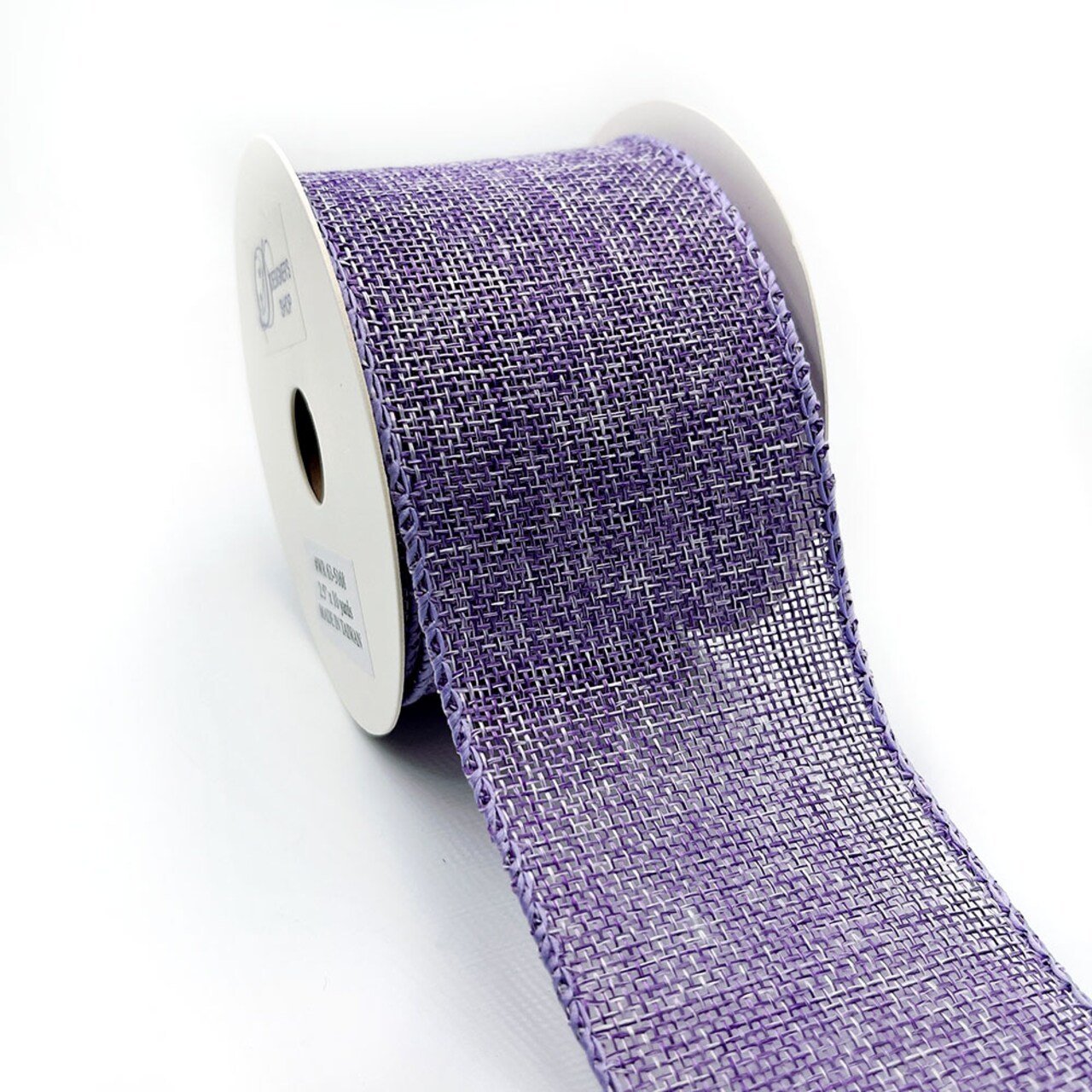 Designer’s Shop WR 63-5168 2.5” x 10 yard Holiday Purple Burlap wired edge ribbons